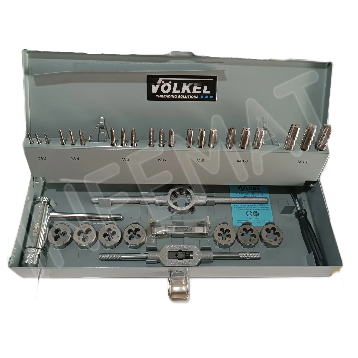 JUEGO MACHUELO Y TARRAJA C/PALANCAS 31 PCS DE M3 - M12 HG VOLKEL 49501