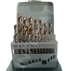 Juego de brocas al cobalto M35 19 PCS de 1.00 - 10.00 mm Fichet