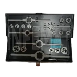 JUEGO TARRAJA Y GUIAS C/PALANCAS 19 PCS DE M3 - M12 HG VOLKEL 49599